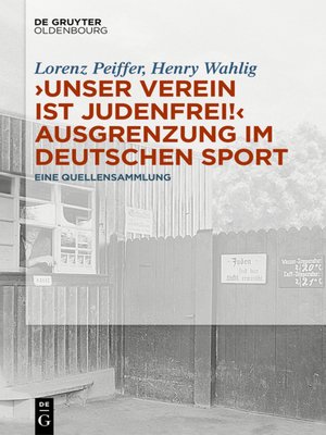 cover image of „Unser Verein ist judenfrei!" Ausgrenzung im deutschen Sport